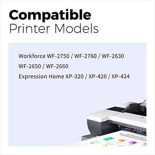 myCartridge Remanufactured Replacement for Epson 220 220XL T220XL Ink Cartridge (2 Black, 1 Cyan, 1 Magenta, 1 Yellow, 5 Pk) Fit for Epson Workforce WF-2630 WF-2650 WF-2750 WF-2760 XP-320 Printer