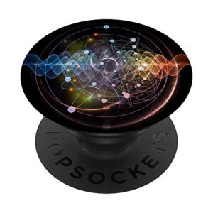 atomic nucleus science and physics dna black background popsockets popgrip: swappable grip for phones & tablets