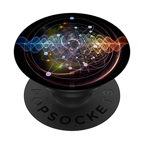 Atomic Nucleus Science and Physics DNA Black Background PopSockets PopGrip: Swappable Grip for Phones & Tablets