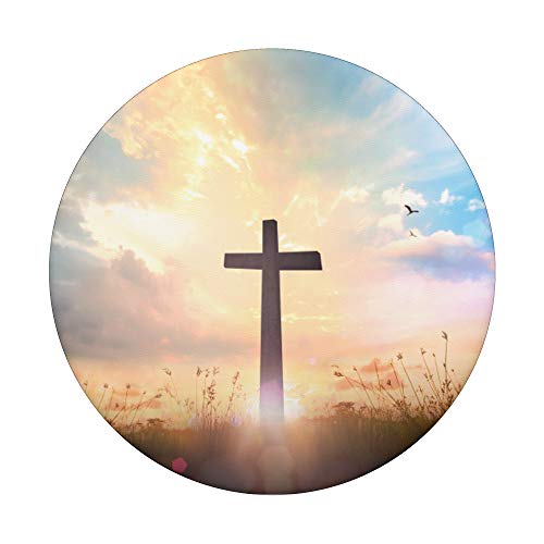 Jesus Christ Cross with Sunshine Heaven Sunburst Ever Pretty PopSockets PopGrip: Swappable Grip for Phones & Tablets