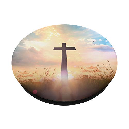 Jesus Christ Cross with Sunshine Heaven Sunburst Ever Pretty PopSockets PopGrip: Swappable Grip for Phones & Tablets