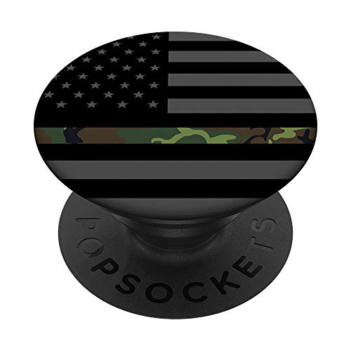 Thin Green Line Popsockets Army Military USA Flag PopSockets PopGrip: Swappable Grip for Phones & Tablets