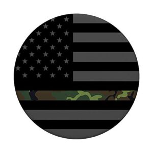 Thin Green Line Popsockets Army Military USA Flag PopSockets PopGrip: Swappable Grip for Phones & Tablets