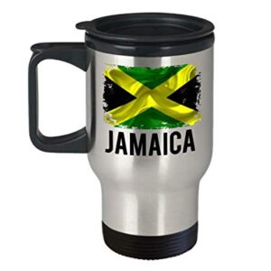 Jamaica, Rasta Reggae Travel Coffee Mug Funny Gifts - Jamaican Pride Flag Hometown Country Pride, Travel, Souvenir, Vintage Cup Tumbler