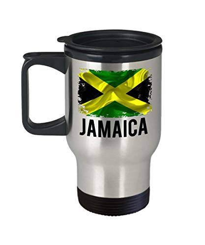 Jamaica, Rasta Reggae Travel Coffee Mug Funny Gifts - Jamaican Pride Flag Hometown Country Pride, Travel, Souvenir, Vintage Cup Tumbler