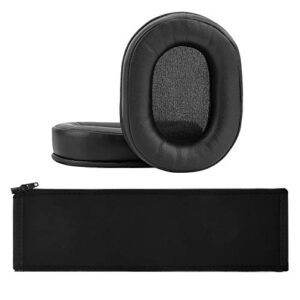 geekria earpads and headband cover compatible with ath-msr7, msr7nc, msr7bk, msr7gm headphones/ear cushion + headband protector cover/earpads + headband protective sleeve repair parts
