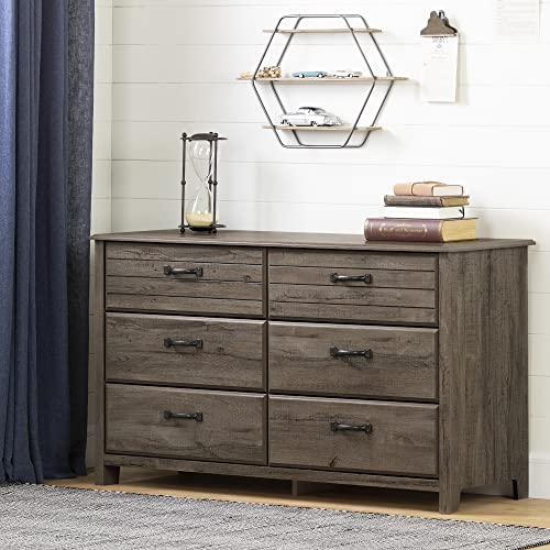 South Shore Ulysses 6-Drawer Double Dresser, Fall Oak