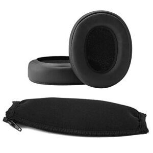 geekria earpad and headband cover compatible with skullcandy crusher wireless, crusher evo wireless, hesh 3 ear cushion + headband protector/repair parts/easy diy installation no tool needed
