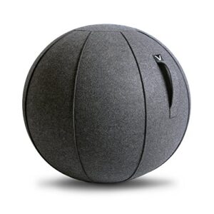 vivora luno exercise ball chair, anthracite cover, felt, max size (25 to 26 inches), for home offices, balance training, yoga ball