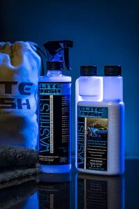 washmist waterless car wash kit - evolutionary hydrophobic polymer technology - eco-friendly - fast easy to use; clean shine, virtually anywhere, anytime!