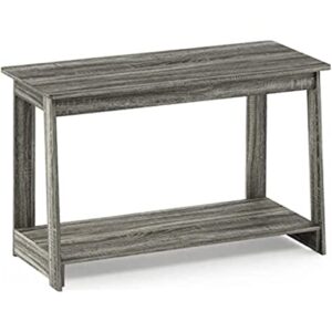 Furinno 18041GYW Beginning TV Stand, French Oak Grey, 15.59 x 35.04 x 21.65 inches