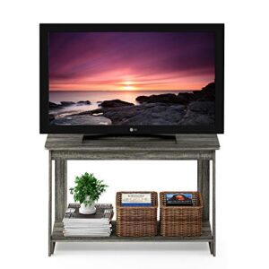 Furinno 18041GYW Beginning TV Stand, French Oak Grey, 15.59 x 35.04 x 21.65 inches