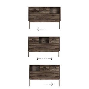 South Shore Ulysses Full Bookcase Headboard Fall Oak