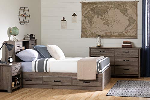 South Shore Ulysses Full Bookcase Headboard Fall Oak