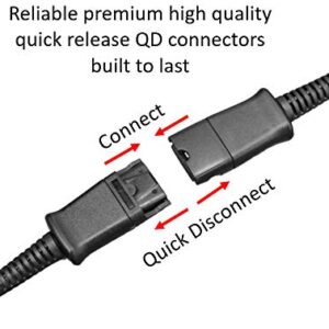 Call Center Headset QD Cable Y Splitter Adapter Trainer Cable for Training Center Compatible with Plantronics QD headsets Splitter Cable Connector