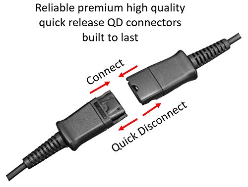 Call Center Headset QD Cable Y Splitter Adapter Trainer Cable for Training Center Compatible with Plantronics QD headsets Splitter Cable Connector