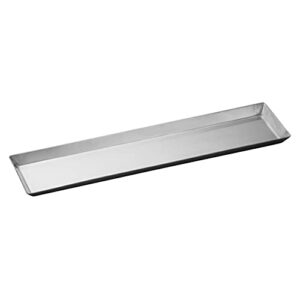 winco ddsi-101s 14-1/8'' x 3-1/2'' rectangular stainless steel serving tray, platter, serveware