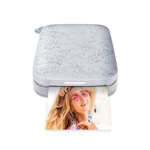 hp sprocket portable 2x3" instant color photo printer (luna pearl) print pictures on zink sticky-backed paper from your ios & android device.