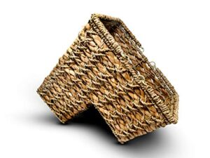 trademark innovations 13" braided rope storage stair basket with handles