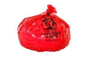 oakridge osha approved biohazard safety bags (25 gallon) (50 bags) - professional grade