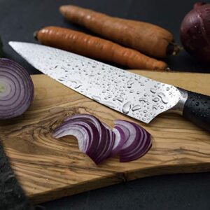 Knifesharks Chef Knife 8 inch - Japanese Super Steel - Razor Sharp, Superb Edge Retention, Rust-Proof, Stain & Corrosion Resistant Chefs Knives