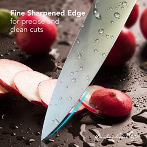 Knifesharks Chef Knife 8 inch - Japanese Super Steel - Razor Sharp, Superb Edge Retention, Rust-Proof, Stain & Corrosion Resistant Chefs Knives