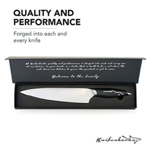 Knifesharks Chef Knife 8 inch - Japanese Super Steel - Razor Sharp, Superb Edge Retention, Rust-Proof, Stain & Corrosion Resistant Chefs Knives