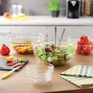 Luminarc Stackable Bowl 10-Piece Set, Glass, 1, Clear