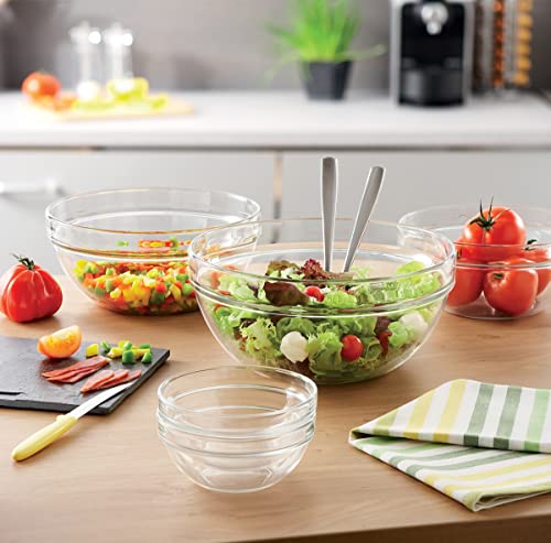 Luminarc Stackable Bowl 10-Piece Set, Glass, 1, Clear