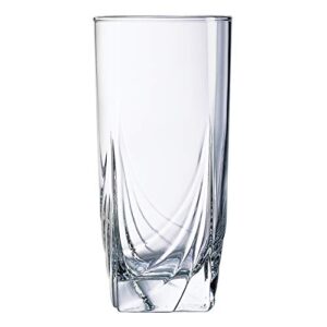 luminarc 16.5 ounce ascot cooler glass, set of 4, tall, clear