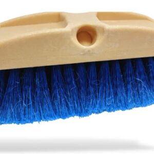 TERAVAN 8 Inch Blue Obround Medium Soft Flow Through Brush with Flagged Ends for RV's and Larger Vehicles