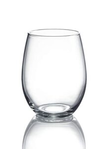 luminarc arc international n7337 cachet stemless wine glass,15 ounce, set of 4, clear