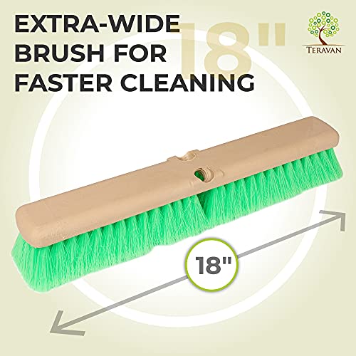 Teravan Green Obround Very Soft Flow Through Brush, 18 Inch