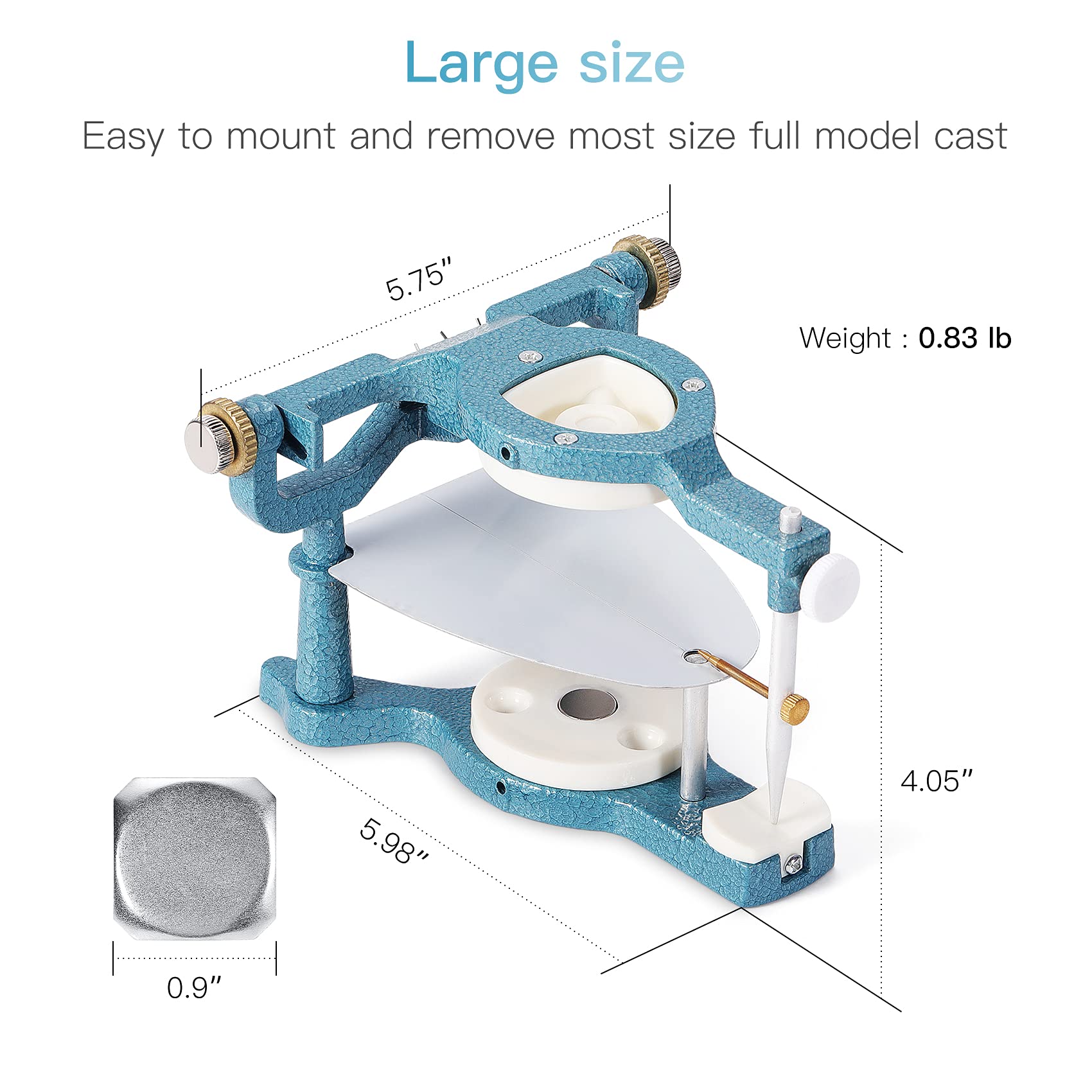 Annhua Dental Magnetic Articulator, Denture Articulators Large Size Type C Articulator for Dental Laboratory, Dentists, and Students Learning