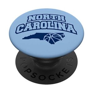 north carolina basketball blue navy map popsockets popgrip: swappable grip for phones & tablets