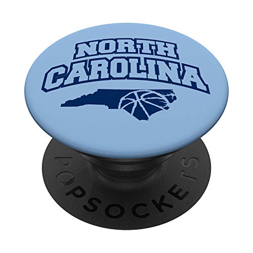 North Carolina Basketball Blue Navy Map PopSockets PopGrip: Swappable Grip for Phones & Tablets