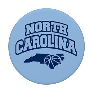 North Carolina Basketball Blue Navy Map PopSockets PopGrip: Swappable Grip for Phones & Tablets