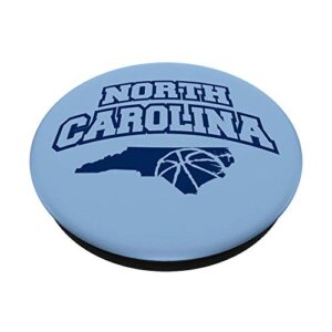 North Carolina Basketball Blue Navy Map PopSockets PopGrip: Swappable Grip for Phones & Tablets