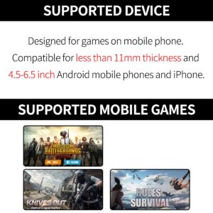 【1 Pair】 IFYOO Z108 Mobile Gaming Controller Compatible with PUBG Mobile/Fortnitee Mobile/Call of Duty Mobile, Sensitive Shoot and Aim Trigger L1R1 Compatible with Android & iPhone