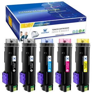 victorstar 5 packs compatible toner cartridges 6510 6515【extra high yield】 5500 bk & 4300 pages cmy for xerox phaser 6510 6510n 6510dn 6510dni 6510dnm workcentre 6515 6515n 6515dn 6515dni 6515dnm
