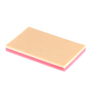 ukcoco human skin suture pad, 3 layers reusable silicone medical training skin model for lab scientific supplies science education