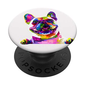cute french bulldog frenchie - watercolor spalsh design popsockets popgrip: swappable grip for phones & tablets
