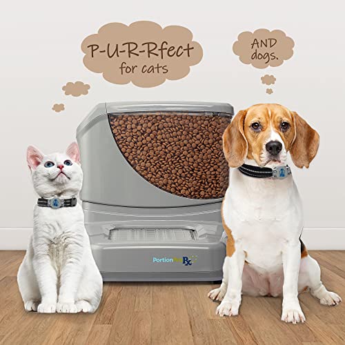 PortionPro Rx Automatic Pet Feeder (for Both Cats and Dogs) - Prevents Food Stealing and Delivers Scheduled Meals