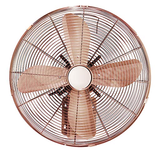 16-inch Metal Retro Wall Fan, Swinkz Mechanical / Remote Control Wall-mounted Fan, 3 Speed, Shaking Head, 100W, Retro Copper ( Color : Remote control )