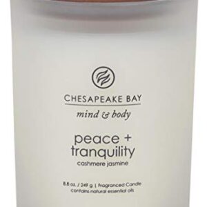 Chesapeake Bay Candle Scented Candles, Serenity + Calm (Lavender Thyme) & Peace + Tranquility (Cashmere Jasmine), Medium (2-Pack), 2 Count