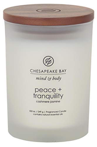 Chesapeake Bay Candle Scented Candles, Serenity + Calm (Lavender Thyme) & Peace + Tranquility (Cashmere Jasmine), Medium (2-Pack), 2 Count