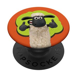 shaun the sheep: thumbs up shaun popsockets popgrip: swappable grip for phones & tablets