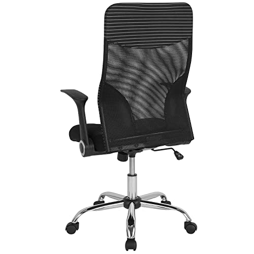 Flash Furniture Milford High Back Ergonomic Office Chair with Contemporary Mesh Design in Black and White