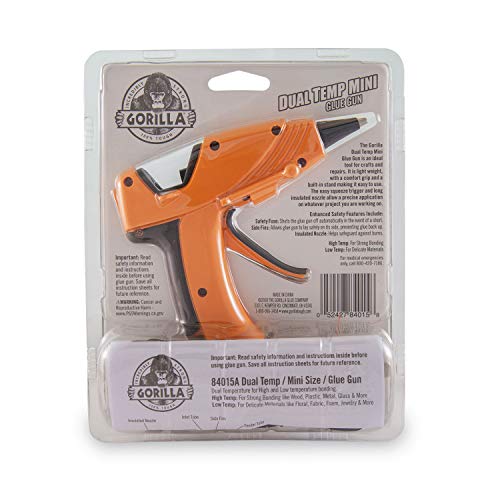 Gorilla Dual Temp Mini Hot Glue Gun, (Pack of 1)