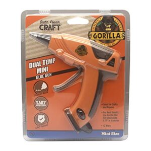 Gorilla Dual Temp Mini Hot Glue Gun, (Pack of 1)